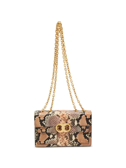 Tory Burch Gemini python-embossed shoulder bag Neutrals 1386446