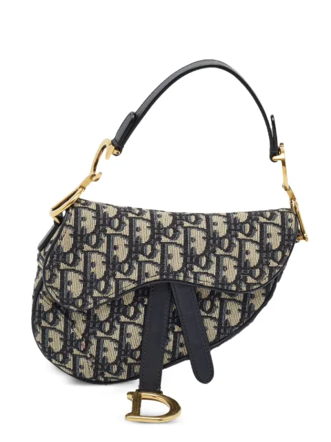 Christian Dior Pre-Owned 2018 mini Saddle Oblique shoulder bag Blue 1396771
