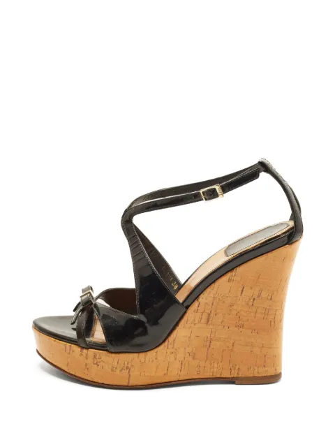 Christian Dior Pre-Owned Starlet wedge sandals Black 1397719
