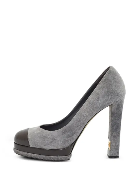 CHANEL Pre-Owned cap-toe platform pumps Grey 1388836