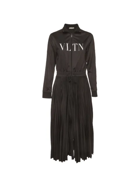 Valentino Garavani Pre-Owned midi plissé dress Black 1385325