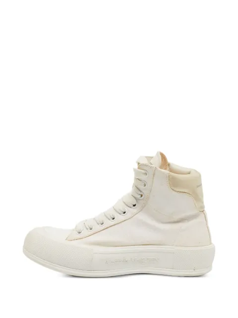 Alexander McQueen Pre-Owned logo-print sneakers White 1377131