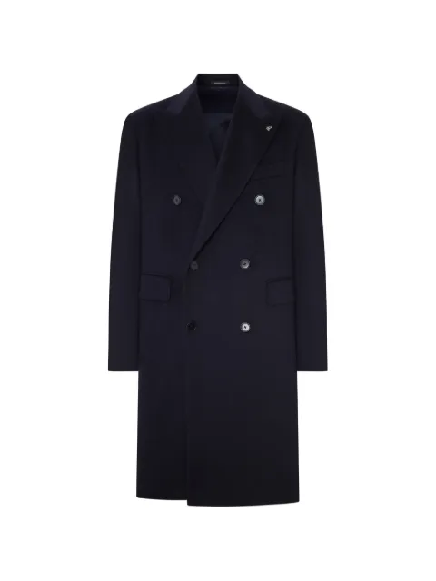 Tagliatore peak-lapels double-breasted coat Blue CLD10B010103U26