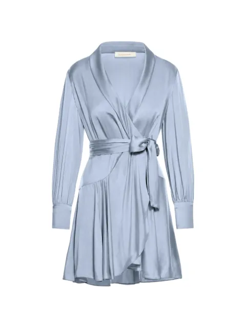 ZIMMERMANN silk wrap mini dress Blue 8067DF26R
