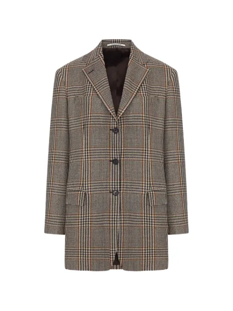 Tagliatore check-pattern single-breasted blazer Brown JCEARA13B120200Q26I093