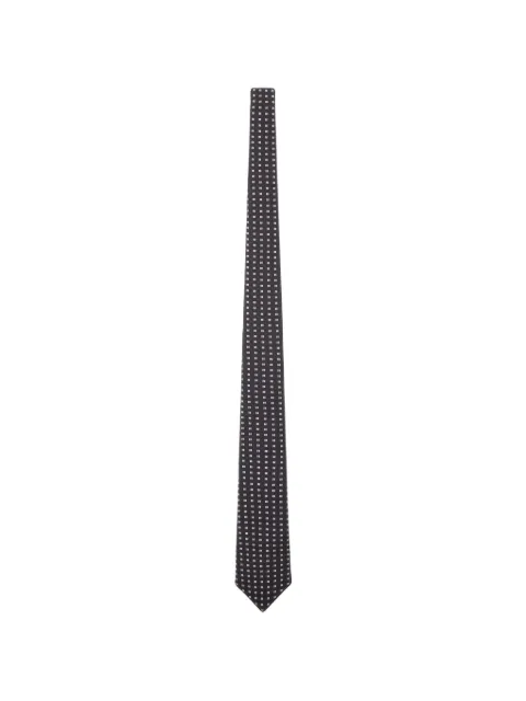 TOM FORD geometric-pattern silk tie Black STI003S0385