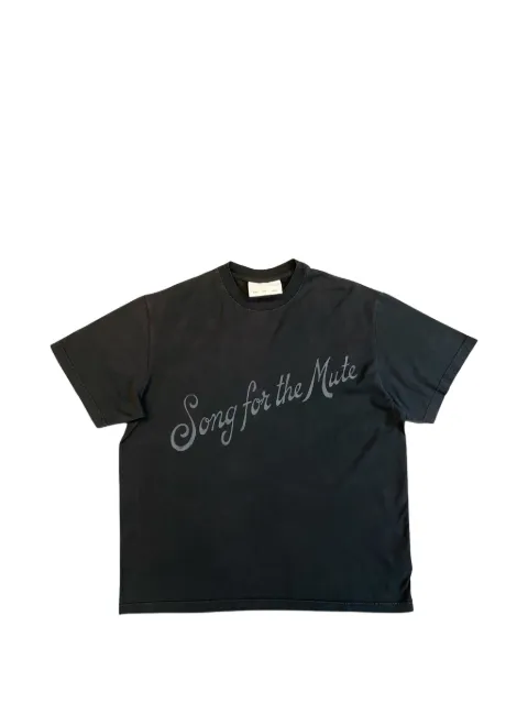 Song For The Mute logo-print cotton T-shirt Black 262MTS035P13DRPESMO