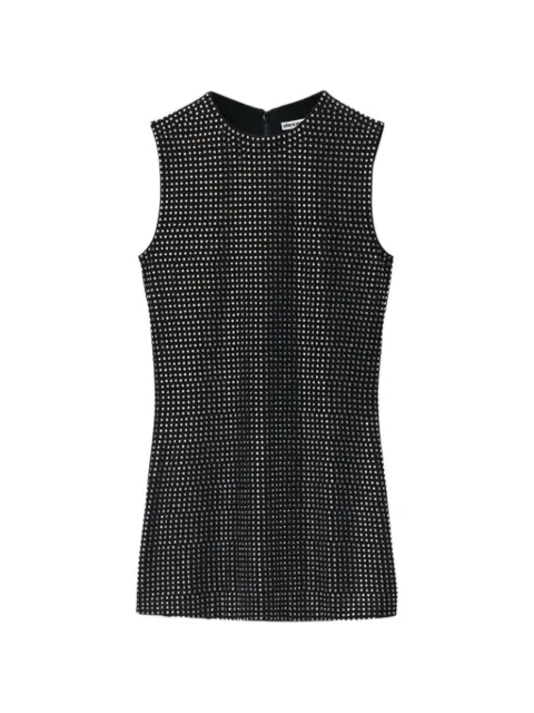 Alexander Wang crystal hotfix sleeveless mini dress Black 1CC3266080