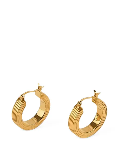 Gwen Beloti boxy ridged hoop earrings Gold DE24006