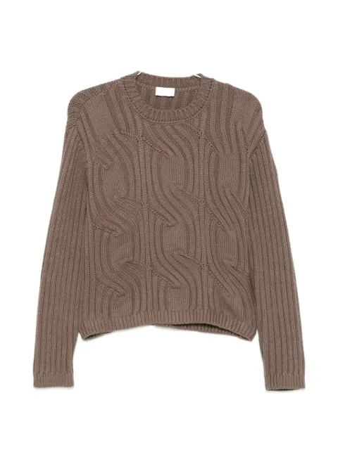 Moncler ribbed cable-knit sweater Brown L20939C00013N0107
