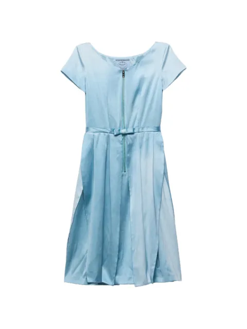 Prada washed silk-duchesse dress Blue P3T44XSOOO6668
