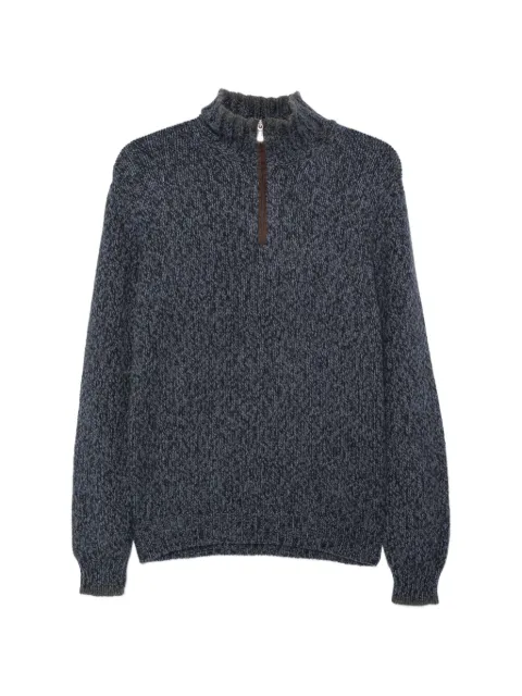 Fedeli long-sleeve quarter-zip sweater Blue MU006489