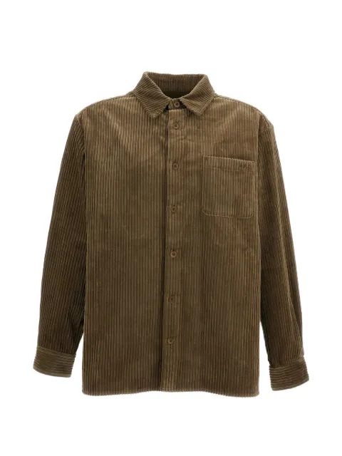 A.P.C. corduroy-texture cotton shirt Brown COHSWH32149