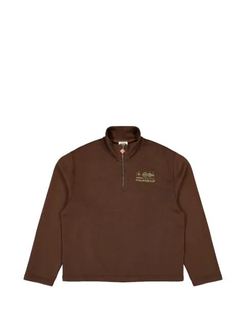 Casablanca Code De Civilisation quarter-zip sweater Brown MAW26JTP40301