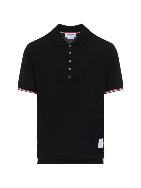 Thom Browne cotton polo shirt Black MJP254AJ0301