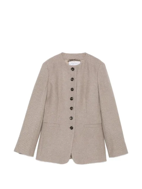 Max Mara button-up collarless jacket Neutrals 2621046092600