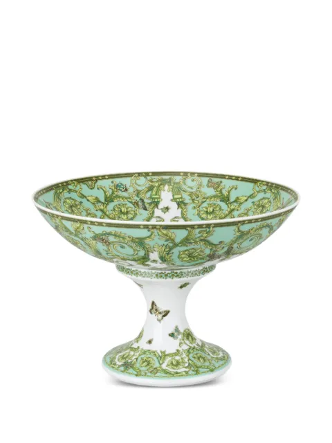 Rosenthal x Versace bowl on foot 35 cm Green 1128040972222885