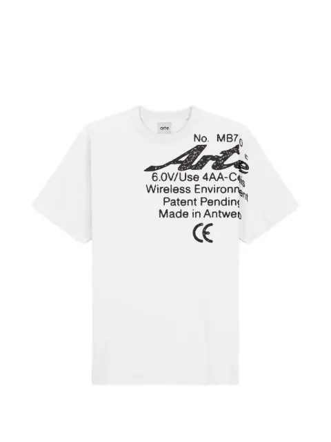 Arte Antwerp Specs Side graphic-print T-shirt White AW26189T