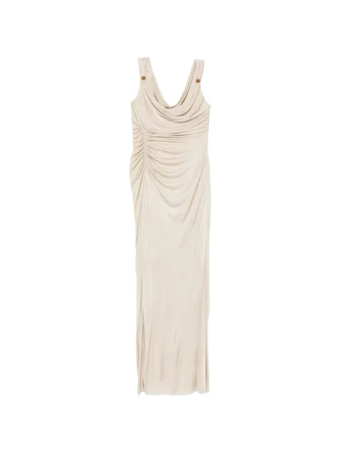 Versace ruched maxi dress Neutrals 10267061A12497