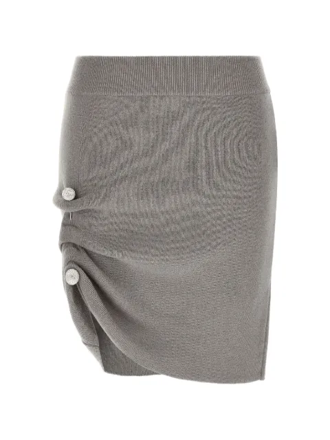 Giuseppe Di Morabito draped crystal-embellished mini skirt Grey 07PFKNS419X16760