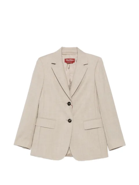 Max Mara single-breasted notched-lapel blazer Neutrals 2626046052000