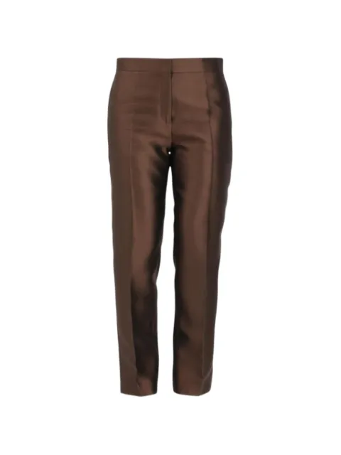 Max Mara shantung carrot-fit trousers Brown 261613103165000