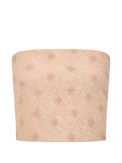 Max Mara floral-lace strapless bustier top Pink 2616161024650001
