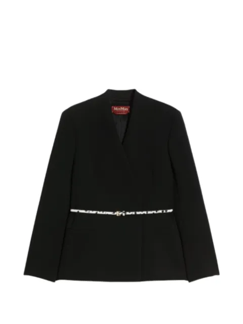 Max Mara belted double-breasted jacket Black 261604103565000