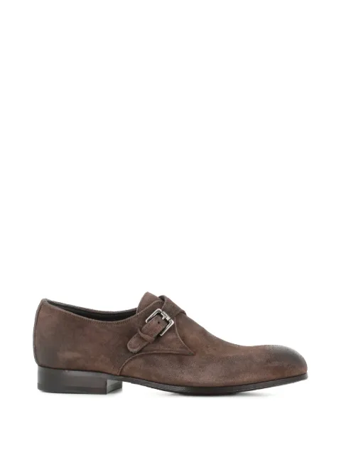 Pantanetti buckle-fastening suede loafers Brown 20395A