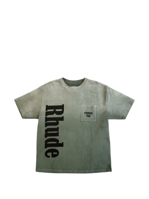 RHUDE Rhude logo pocket T-shirt Green RHPF26TT13012