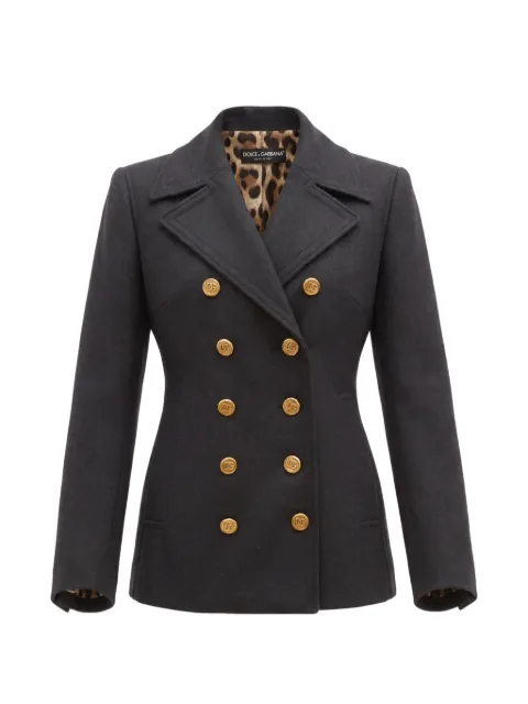 Dolce & Gabbana double-breasted wool jacket Grey F0Y57THU2B1