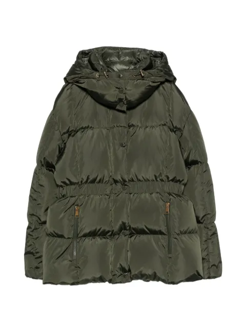 Moncler quilted hooded jacket Green L20931A00163539ZD