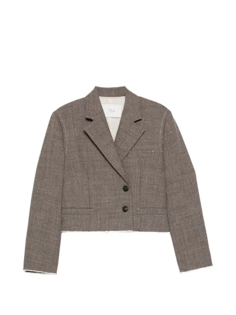 Tela cropped double-breasted jacket Brown 060138010590