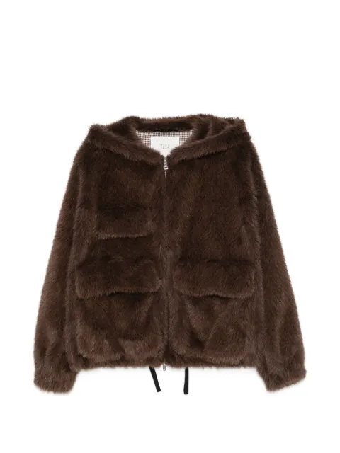 Tela hooded faux-fur jacket Brown A9000801T168