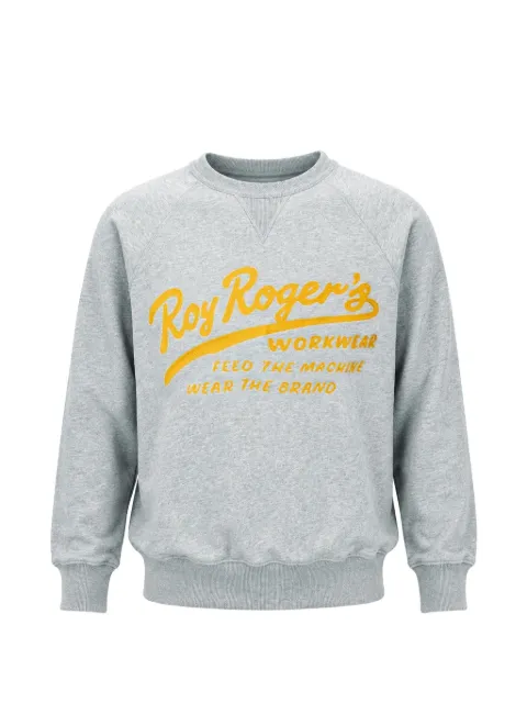Roy Rogers logo-embroidered raglan-sleeve sweatshirt Grey RRW022CR260124C0094