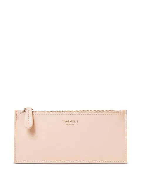 TWINSET logo-print cardholder Neutrals 241TB7402