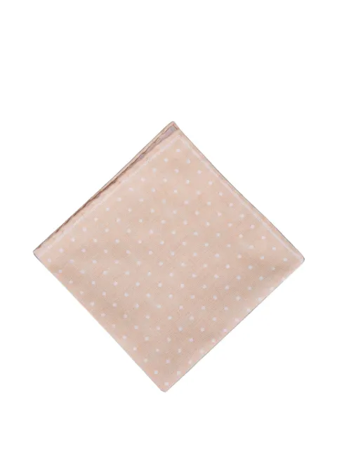 Paolo Albizzati geometric-print polka-dot pocket square Neutrals PS7136