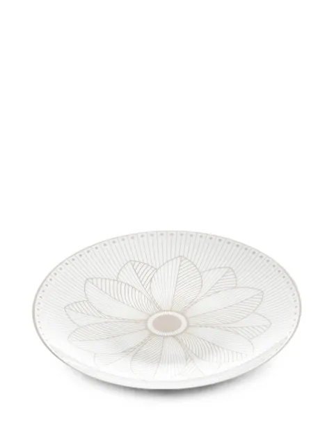 Christofle Malmaison Impériale geometric-pattern floral-print plate White B07687140