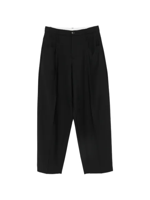 Tela pleated-detail cropped trousers Black 140345010583