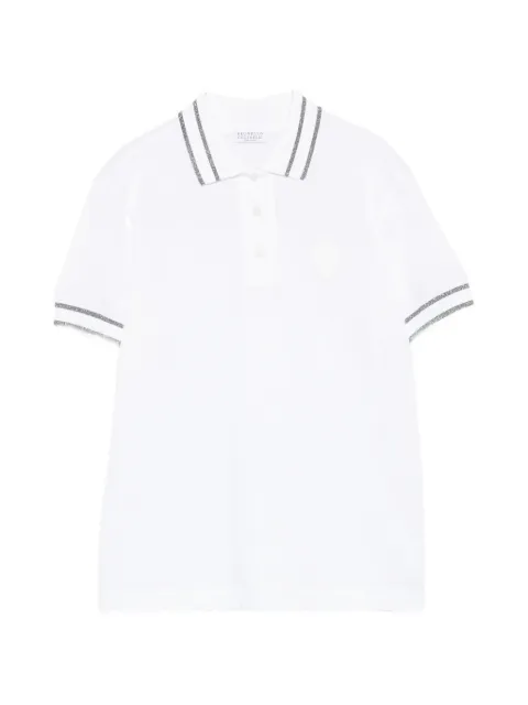 Brunello Cucinelli striped-trim polo shirt White ML944VL505C159