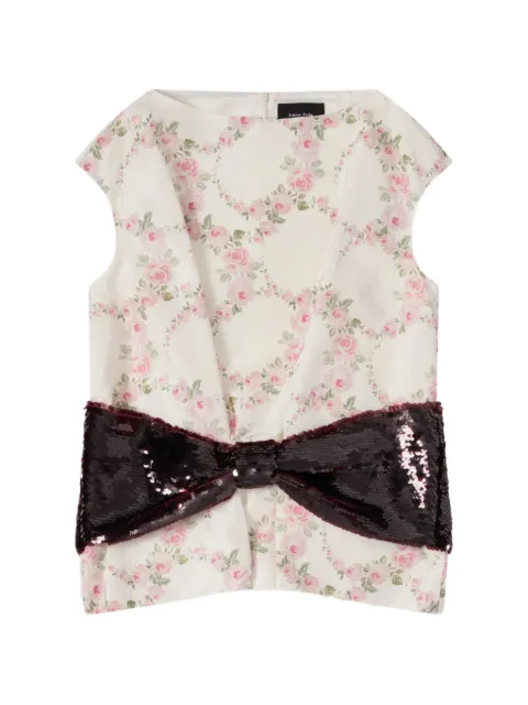 Simone Rocha sequin-embellished bow-detail blouse White 5489P1356