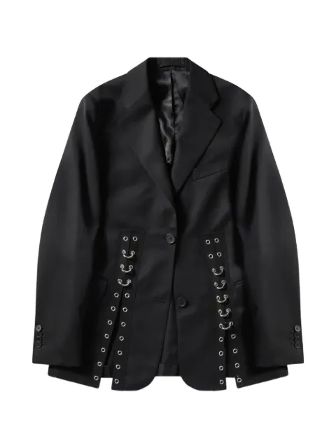 Simone Rocha Grommet eyelet-embellished cut-out jacket Black 6174E1217