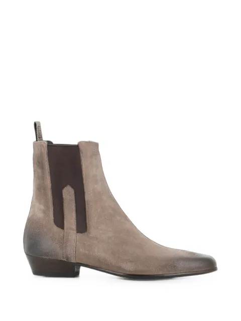 Pantanetti burnished-effect suede Chelsea boots Grey 20241A