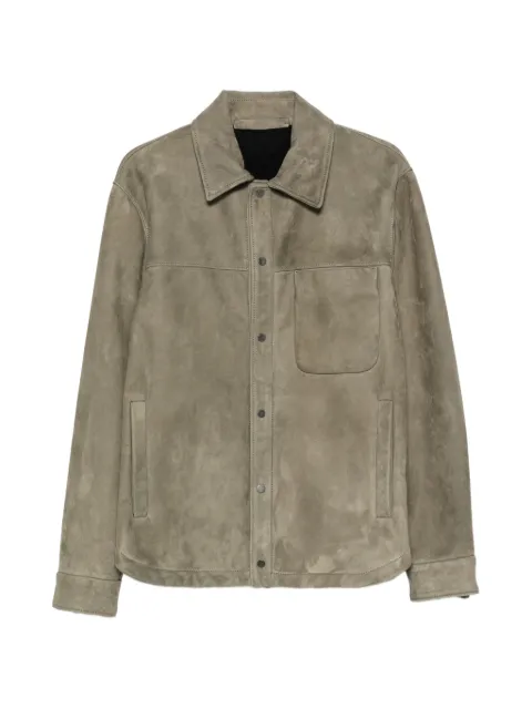 Salvatore Santoro suede press-stud jacket Green 51586U