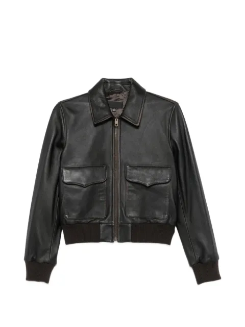 Nili Lotan Redley zip-up leather jacket Black 12839L246