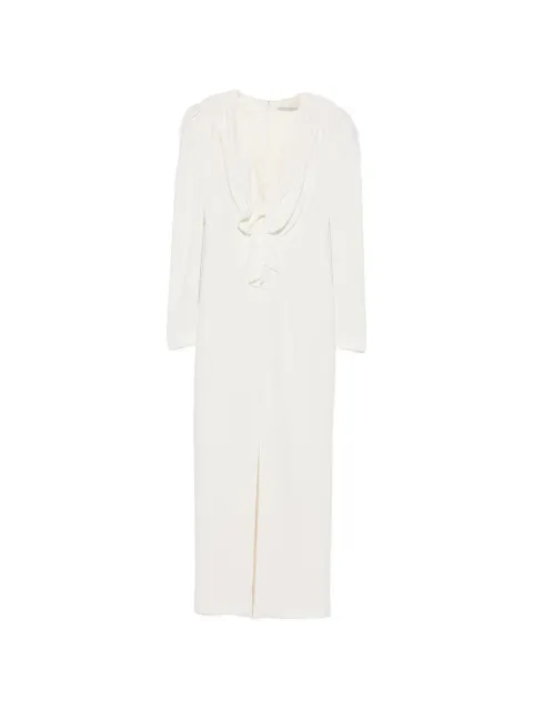 Alessandra Rich bow-detail puff-shoulder dress White FABX4408F4692