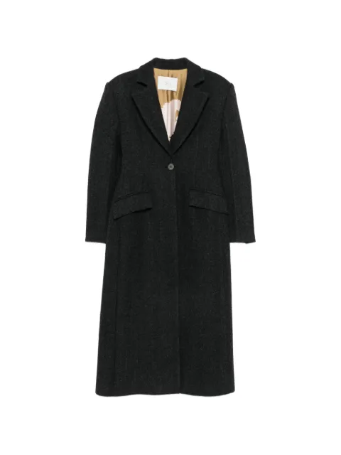 Tela herringbone single-breasted coat Grey 050047010598