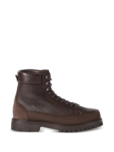Brunello Cucinelli grained-leather suede boots Brown MZUNSMQ677COL80