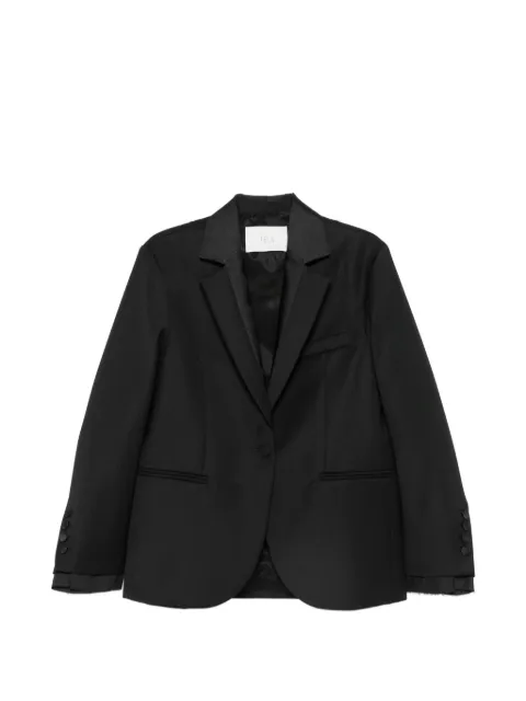 Tela satin-trim single-breasted blazer Black 060142010577