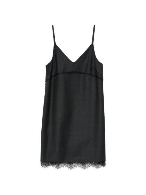 Tela lace-trim slip mini dress Grey 010309010582
